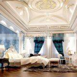 Exquisite Elegant Royal European Style Master Bedroom 3D Interior Rendering Design in Golden White and Blue BF12-03314j thumbnail-1