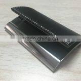 Promotion Leather&Metal Business Card Holder/High Quality PU&Metal Business NameCard Case thumbnail-3