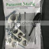 Red 4 Pieces Folding Screen With Steel Frame thumbnail-5