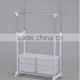 Garment Stainless Steel With Storage Drawer, Movable Drying Clothes Rack thumbnail-1
