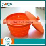 Easy-Clean Non-Toxic Collapsible Silicone Bowls With Lid thumbnail-2