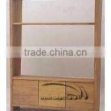 DISPLAY CABINET 4 SHELVES 3 DRAWERS thumbnail-1