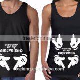Wholeslae 100% Cotton Couple Tank Top With Printing Logo thumbnail-2