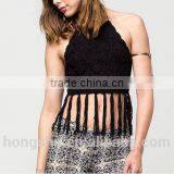 Sexy Backless Tassel Crochet Fringe Womens Halter Tops HST2132 thumbnail-1