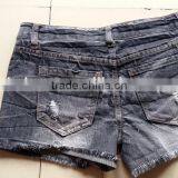 Cheap Stock Lots of Lady's Low Waist Destroy Washed Sexy Denim Shorts thumbnail-4
