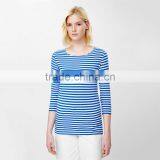 100% Linen Stripe Design Fashion Blouses Custom t Shirt Turkey thumbnail-1