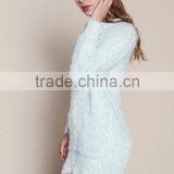 MGOO New Arrival Women Green Fuzzy Sweaters Fashion Fur Loose Long Sweaters For Ladies 2016 thumbnail-2