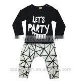2016 New Baby Boy Clothes Set Fashion Cotton Long-sleeved Party Letter T-shirt+pants 2pcs s Newborn Baby Girl Clothing Set thumbnail-2
