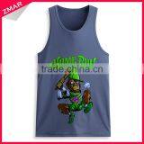 Cheap Printed Front 100 Cotton Wholesale Men Bodybuilding Custom Stringer Tank Top thumbnail-1