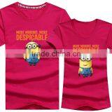 Custom Fashion Design Cartoon Print Yellow Couple T-Shirt thumbnail-3