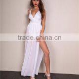 Runwaylover 029 New Fashion 2017 Ladies Sexy Deep V-Neck Maxi Dresses thumbnail-4