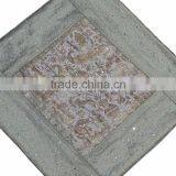 Gray Throw Pillow - Brocade Zari Sequin Elephant Couch Cushion Cover 16" thumbnail-2