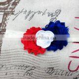 New Item Handmade Infant Fabric Flowers Head Band, Baby Girl Beautiful Headbands thumbnail-1