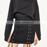 2017 OEM Spring Sexy Laced Short Skirts With Metallic Details thumbnail-2