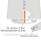 Custom Slim Fit Contrast Color Ribbon Detailed Casual Dress Shirt thumbnail-4