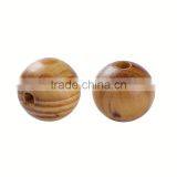 Low Price Brown Stripe Pattern Pine Wood Spacer Beads thumbnail-3