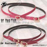 9 Colors PU Leather Shoelace Solid Leather Shoe Straps for High Heels thumbnail-3