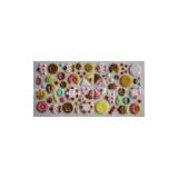 Japan Style Sweet Cakes / Cookies 3D Soft PVC Foam Stickers, Cute Puffy Stickers For Mp3, Mp4
