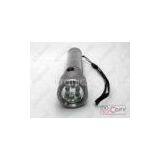 Rechargeable Solar Led Flashlight, Silver Aluminum Alloy 5V / 40MA Solar Energy Flashlight
