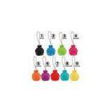 Small Round Silicone Coin Purse Waterproof Green / Pink With Handle