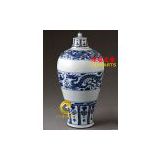 YD-B001, Antique blue and white porcelain vase, Jingdezhen porcelain vase, Chinese ceramic vase, Mixed order, 5 Pieces/Lot