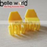 Yellow Small Mini Plastic Hair Claw Clips For Girls Kids Mid-size Jewelry
