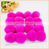 Factory Wholesale Customize Size 8cm Genuine Colorful Rex Rabbit Fur Pom Poms