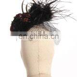 Steampunk Mini Hat Fascinator With Flowers and Gears thumbnail-3