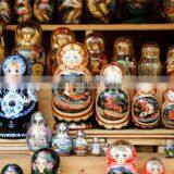 Hand painted wooden nesting russian matryoshka doll