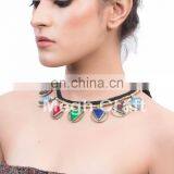 Tribal Afghan Necklace-Vintage Gypsy Necklace-Antique Afghan Jewelry - Tribal Jewelry -Boho Hippie Kuchi Necklace thumbnail-3