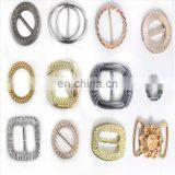 New Design Antique Brass Handbag Shoes Round Metal Slide Bar Buckles thumbnail-1