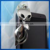 Hot sale Fashion Mobile Anti Dust Phone Jewelry,Cellphone Dust Plugs