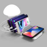 Tenee T-PC00601 Usb ,fast and Wireless Multifunction Charger With Led Table Lamp thumbnail-1