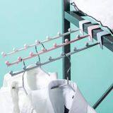 Space Saving  Dormitory Hanger Metal Hook Clothing Closet Coat Trousers Clothes Rack Hanger