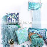 Custom Wholesale Outdoor Digital Printed Fancy Tropical Greenery Jungle Leaf Print Cushion Covers Decorative thumbnail-3