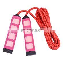 Factory Custom Jump Rope Workout Rapid Speed Skipping Rope With Ball Bearings Foam Sponge Handles Cotton String thumbnail-2