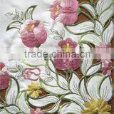 Red and Yellow Flower Lace Embroidered Tablecloth Fabric Wholesale Round Wedding Table Cover thumbnail-2