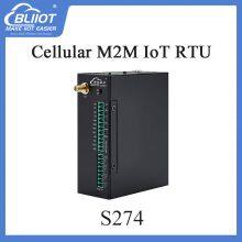 Cellular M2M IoT RTU S274 Series for Remote Data Acquisition and Control Systems (4DIN, 4Relay, 1TH\USB\RS485)