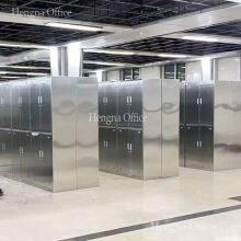 Casilleros de acero inoxidable duraderos con manija suave para escuelas y universidades - Diseño de capas y compartimentos - Soporte para personalización thumbnail-1