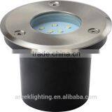 12*0.1W Round Shape 220-240V IP67 LED Die-cast Aluminium Body and 304 Stainless Steel Cover Underground Light