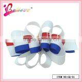 2014 Best Selling National Flag Curly Ribbon French Barrette Hair Clips Wholesale (GQ-01) thumbnail-1