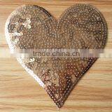 Heart Shape Emboridery Sequin Patches With Heat Seal -- S1432 Quality Choice thumbnail-3