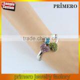 Hot Women Silver Tone 2 Heart Crystal Cuff Bracelet Bangle Fashion Jewelry Gift thumbnail-1