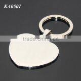 40MM Heart Shape Wedding Favor Gifts High Polished Stainless Steel Wholesale Blank Metal Heart Keychain thumbnail-4