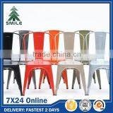 Cheap Metal Chairs Stackable Bar Bistro Steel Chairs For Sale thumbnail-4
