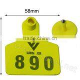 Factory Made Yellow Plastic Animal Cattle Ear Tag for Cattle and Cow thumbnail-3
