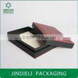 High Quality Leather Jewelry Lid and Base Box Packaging