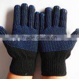 High Quality Black PVC Dotted Gloves for Middle East Countries thumbnail-1