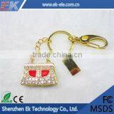 OEM China Sale High Quality Diamond Lady Hand Bag Shape 256gb Usb 2.0 Flash Drive