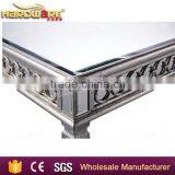 Elegent Appearance Wedding Glass Top Metal Banquet Table,glass Mirror Dining Table thumbnail-4